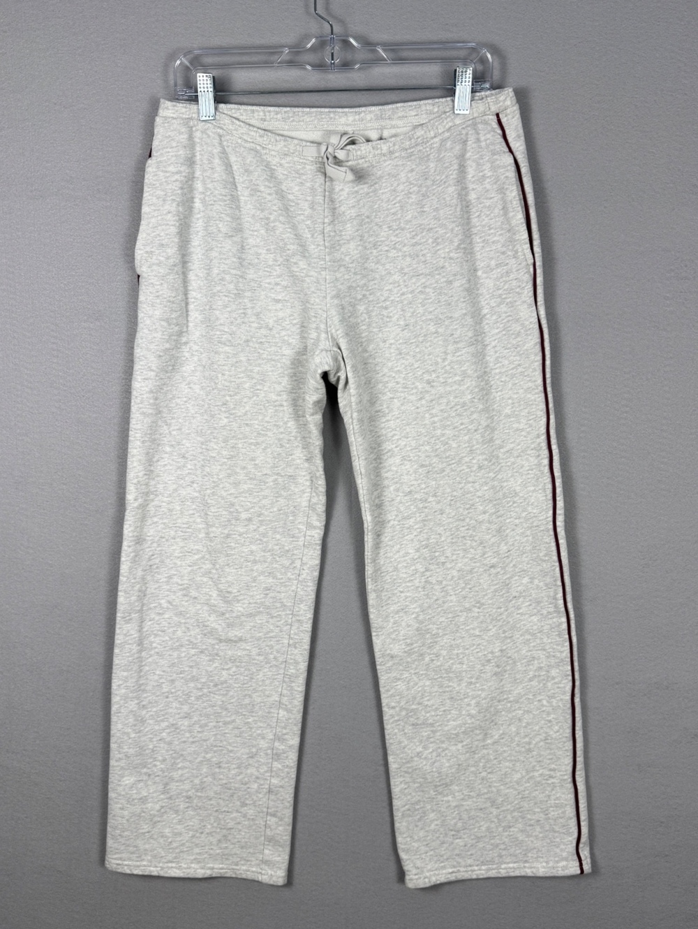 Hollister Women's M Gray Sweatpants Side Stripe Drawstring
